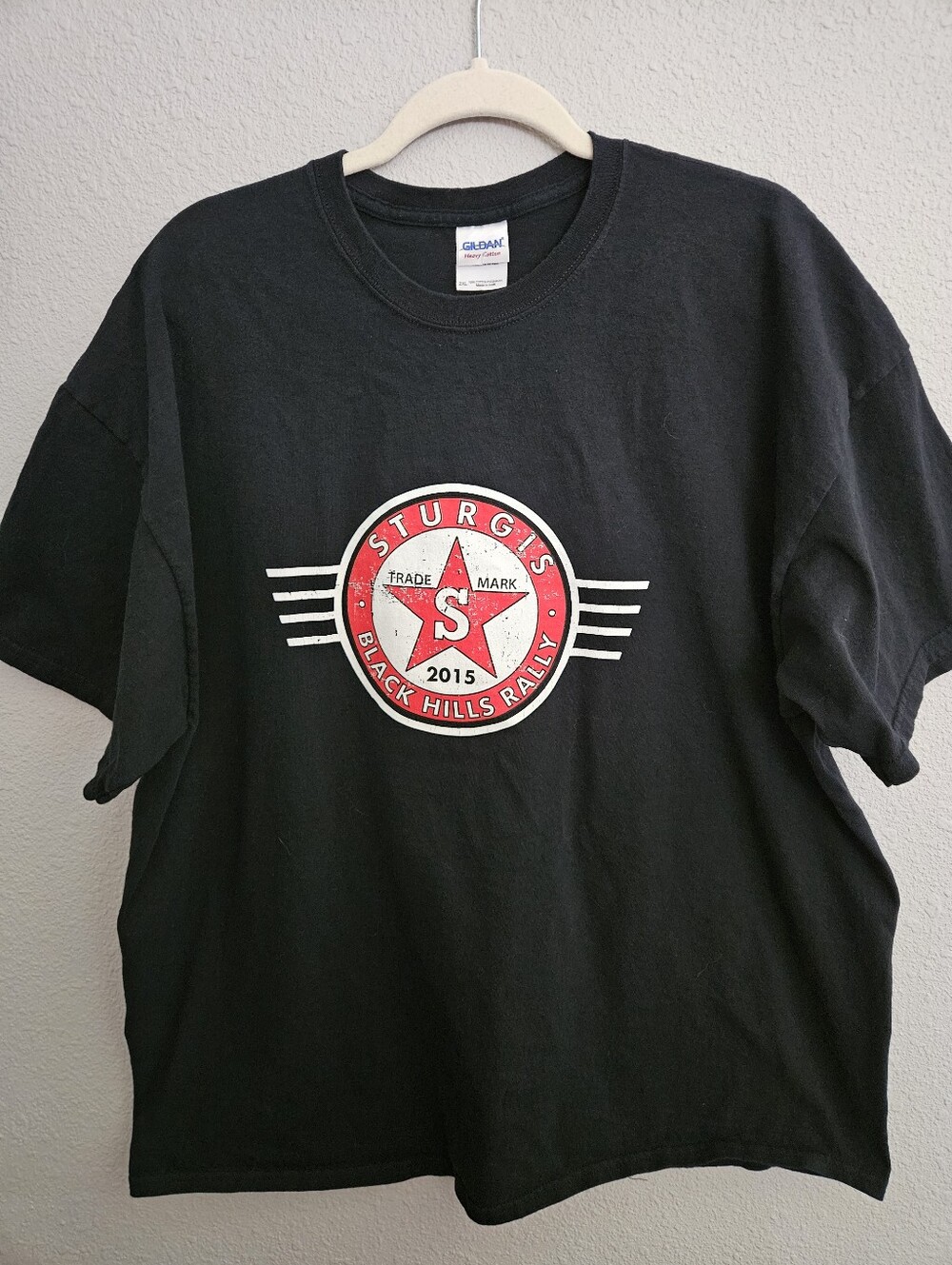 Gildan Black T-Shirt Sturgis 2015, the 75th Anniversary! 2XL